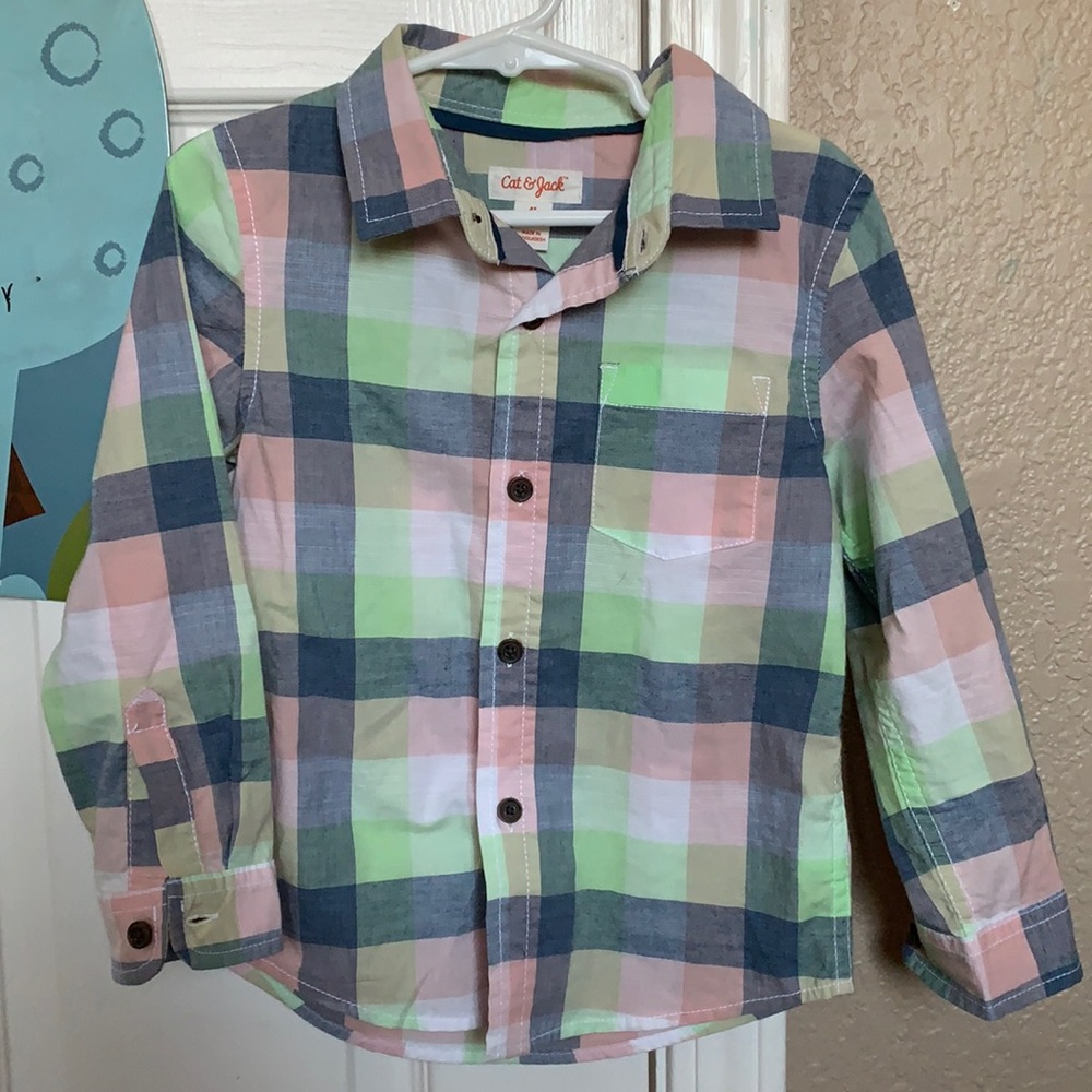 Boy Pink & Plaid Set